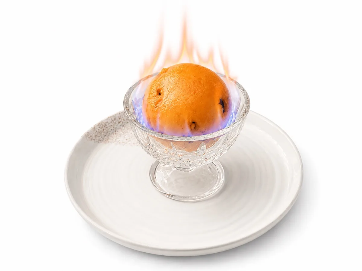 Flambiertes Eis bei ZANO Fusion Asia